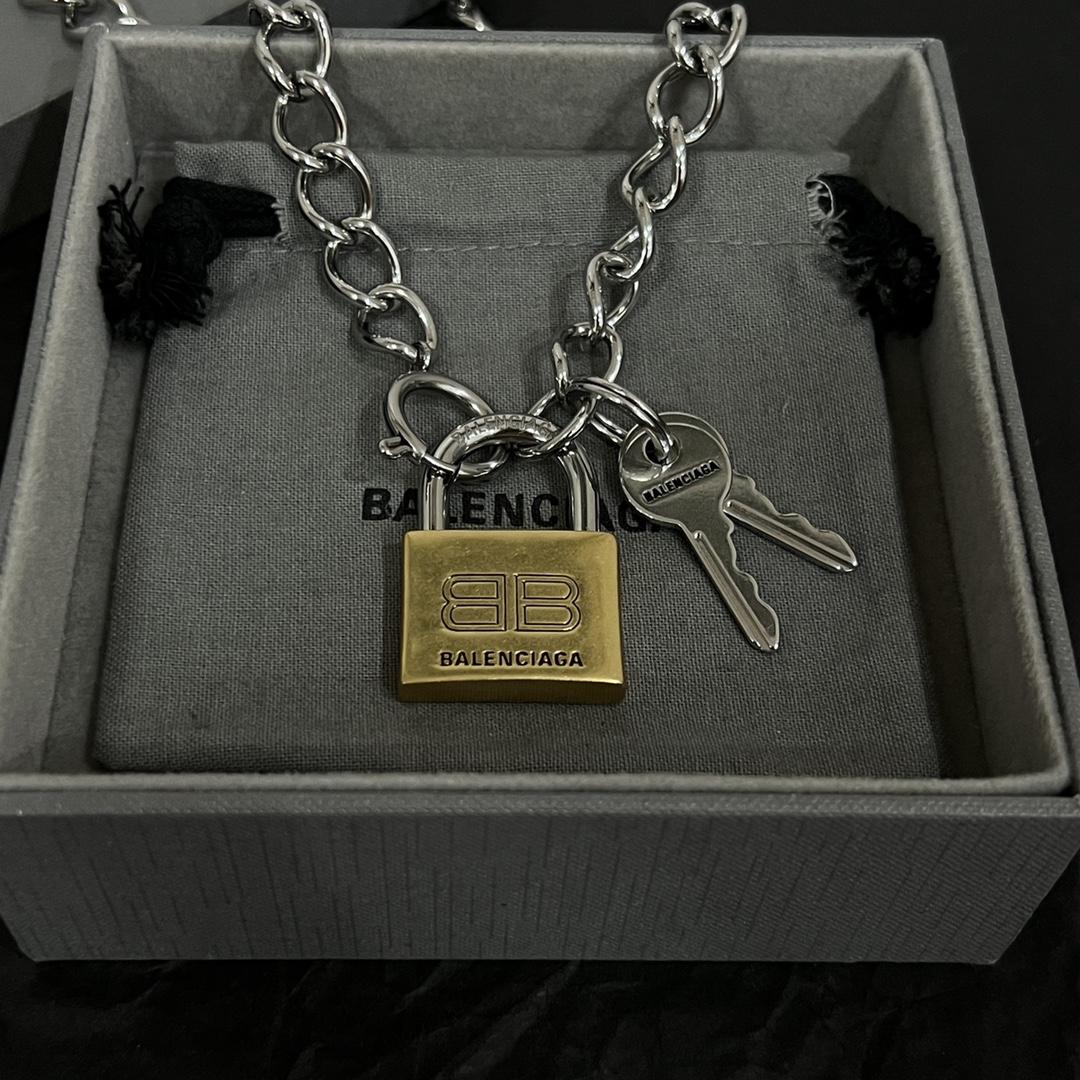 Balenciaga Locker Necklace  - FashionPlug