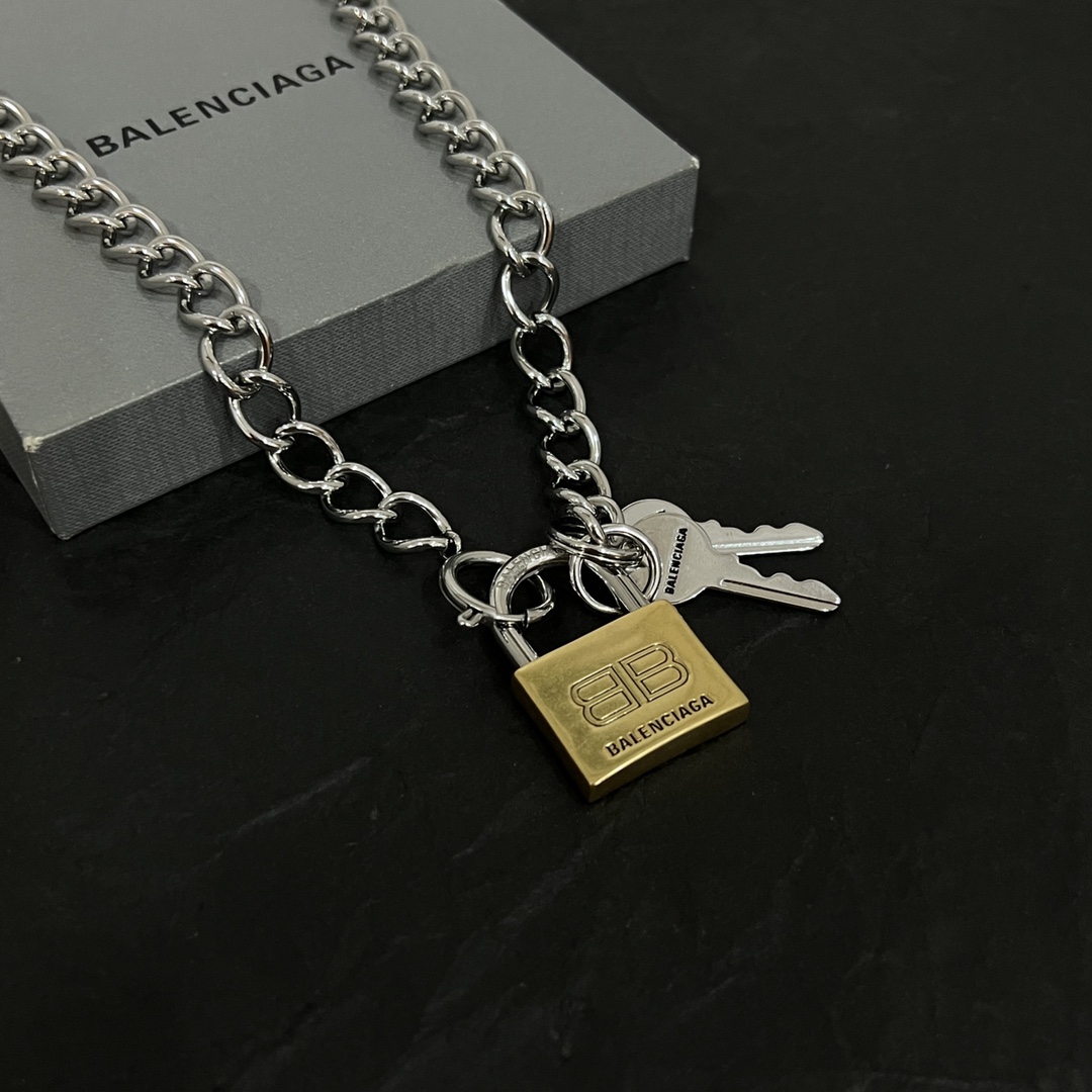 Balenciaga Locker Necklace  - FashionPlug
