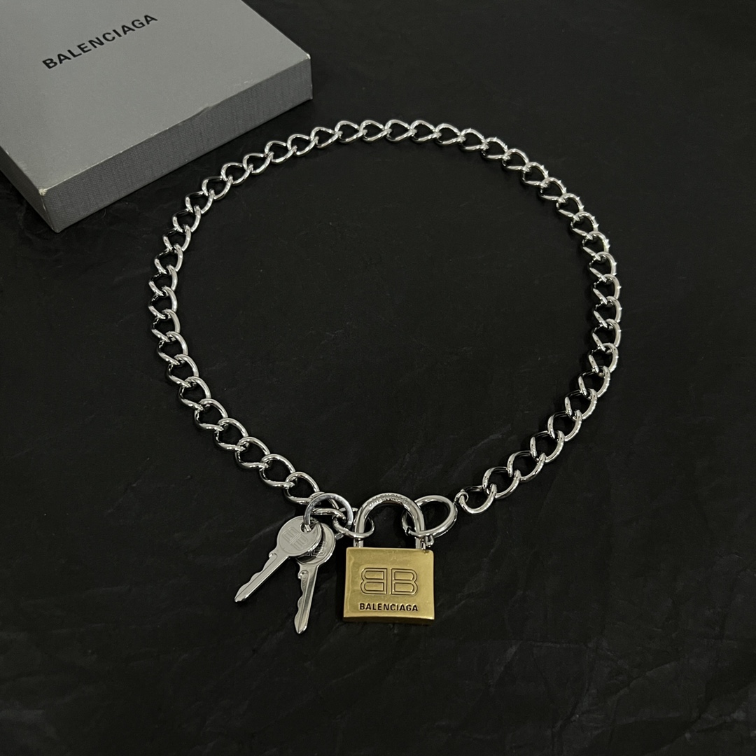 Balenciaga Locker Necklace  - FashionPlug