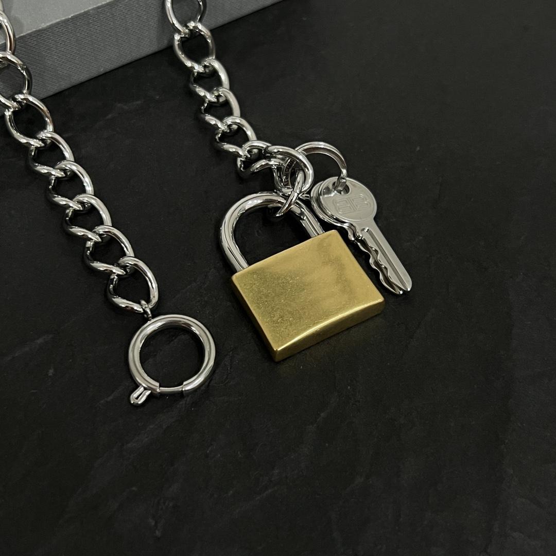 Balenciaga Locker Necklace  - FashionPlug