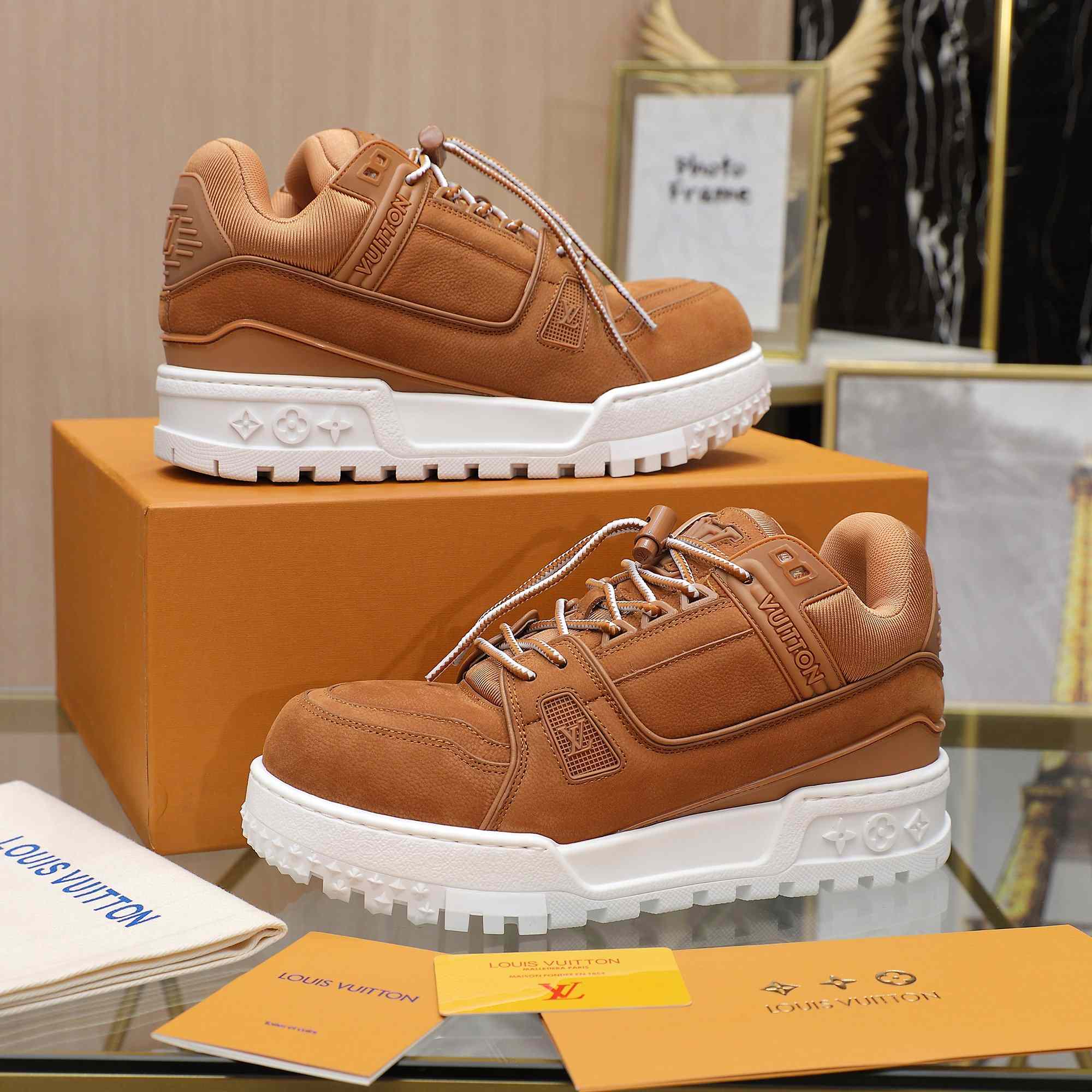 Louis Vuitton LV Trainer Maxi Sneaker   1AD7CK - FashionPlug