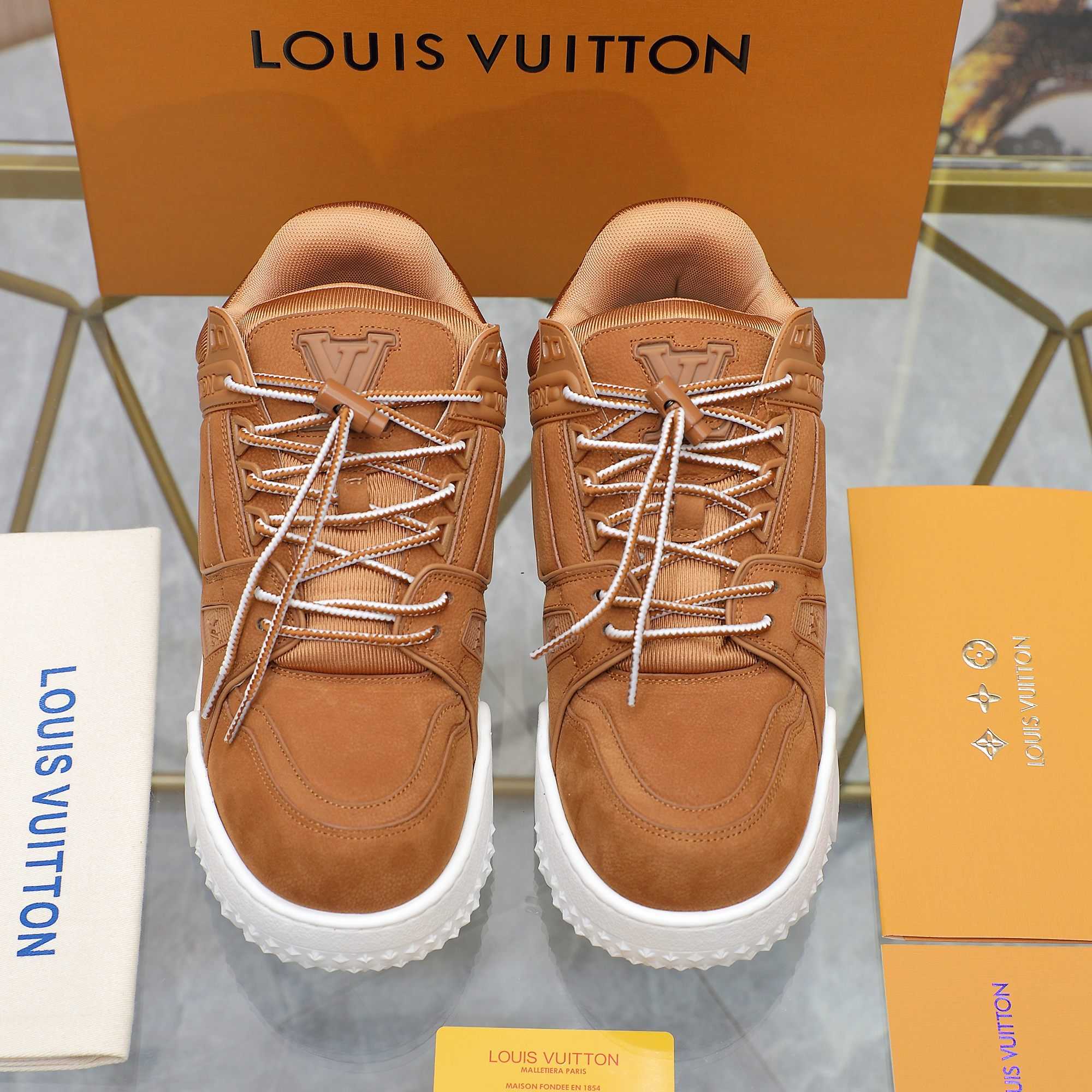 Louis Vuitton LV Trainer Maxi Sneaker   1AD7CK - FashionPlug