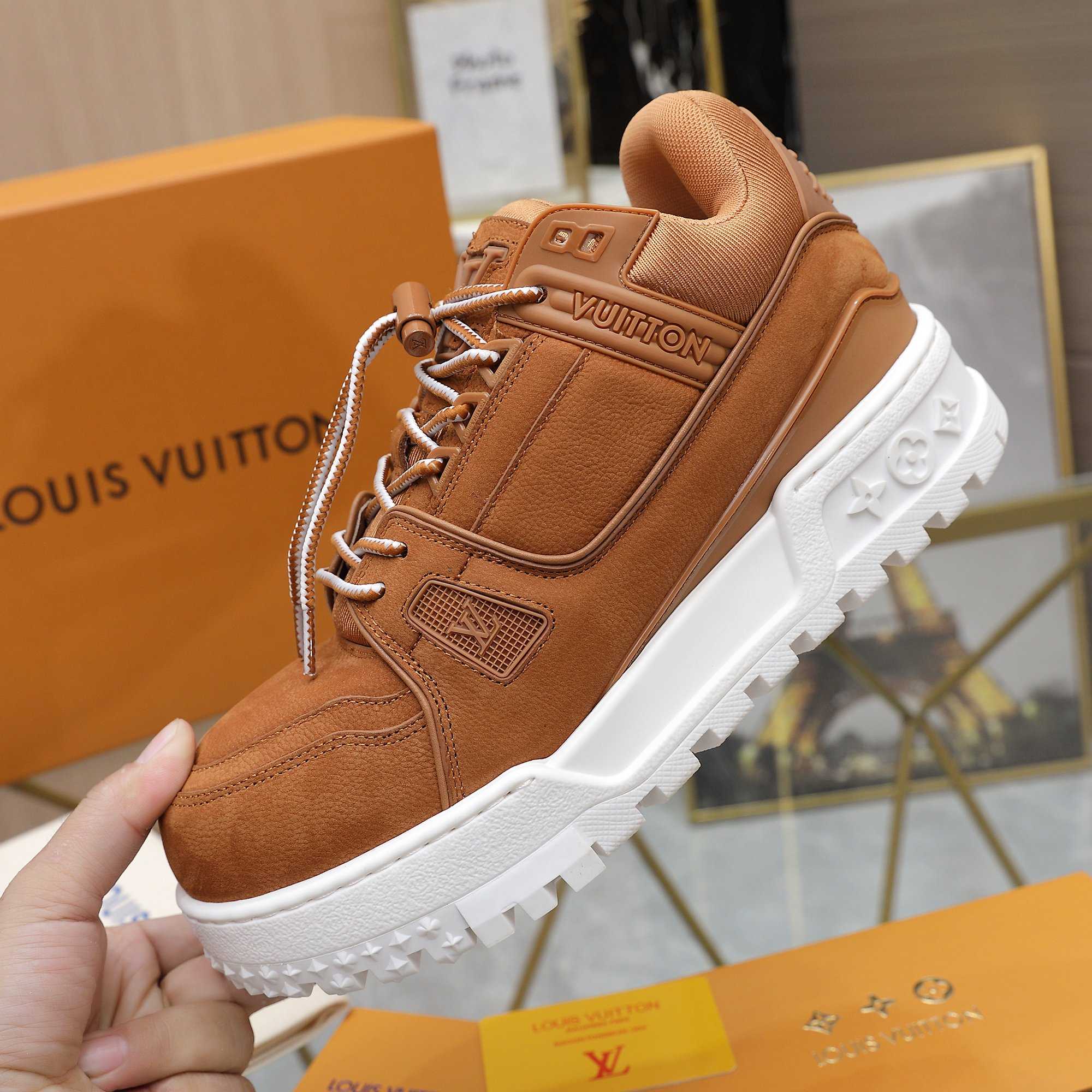 Louis Vuitton LV Trainer Maxi Sneaker   1AD7CK - FashionPlug