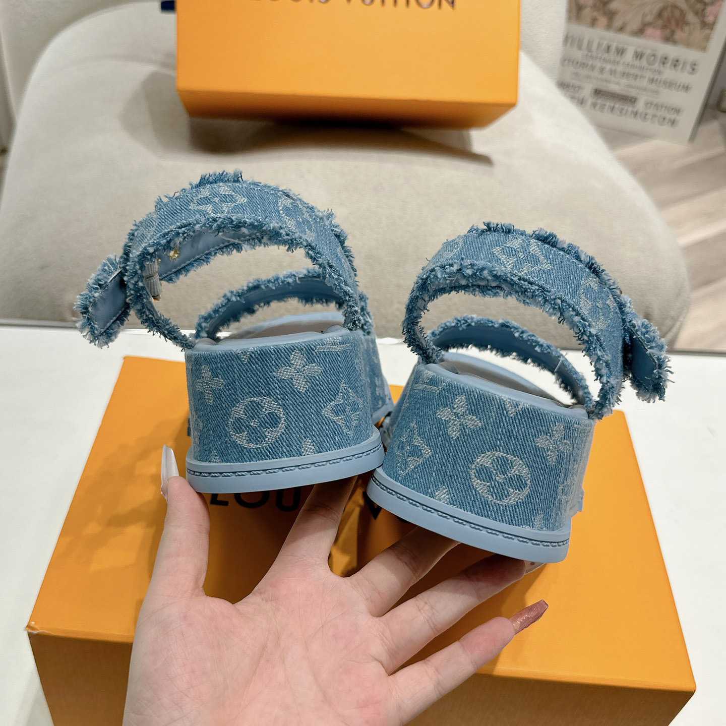 Louis Vuitton Maya Flatform Sandal   - FashionPlug