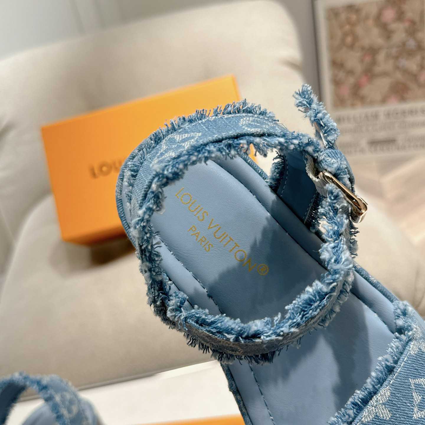 Louis Vuitton Maya Flatform Sandal   - FashionPlug
