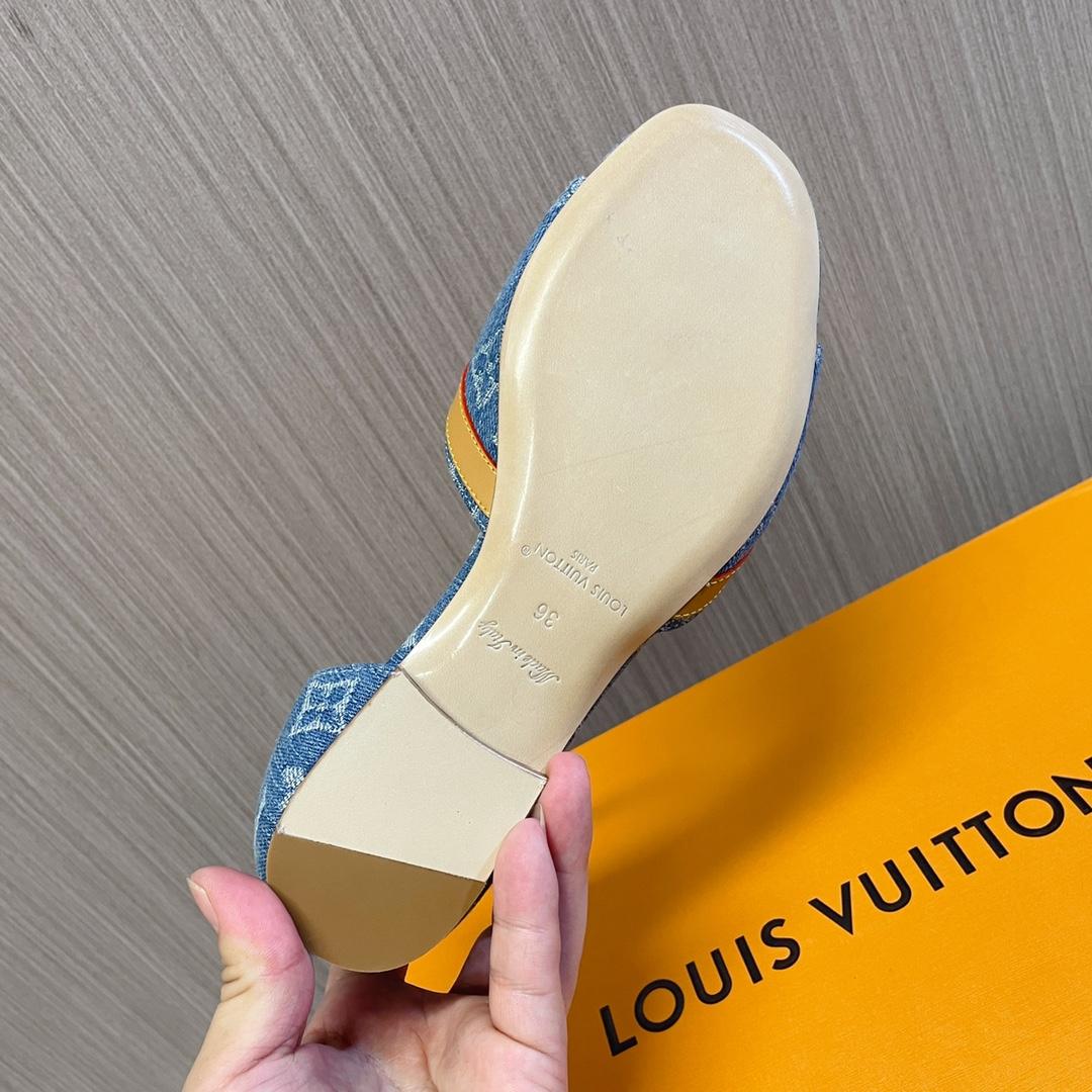 Louis Vuitton Helios Flat Sandal    - FashionPlug
