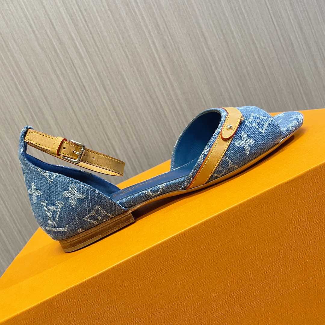 Louis Vuitton Helios Flat Sandal    - FashionPlug