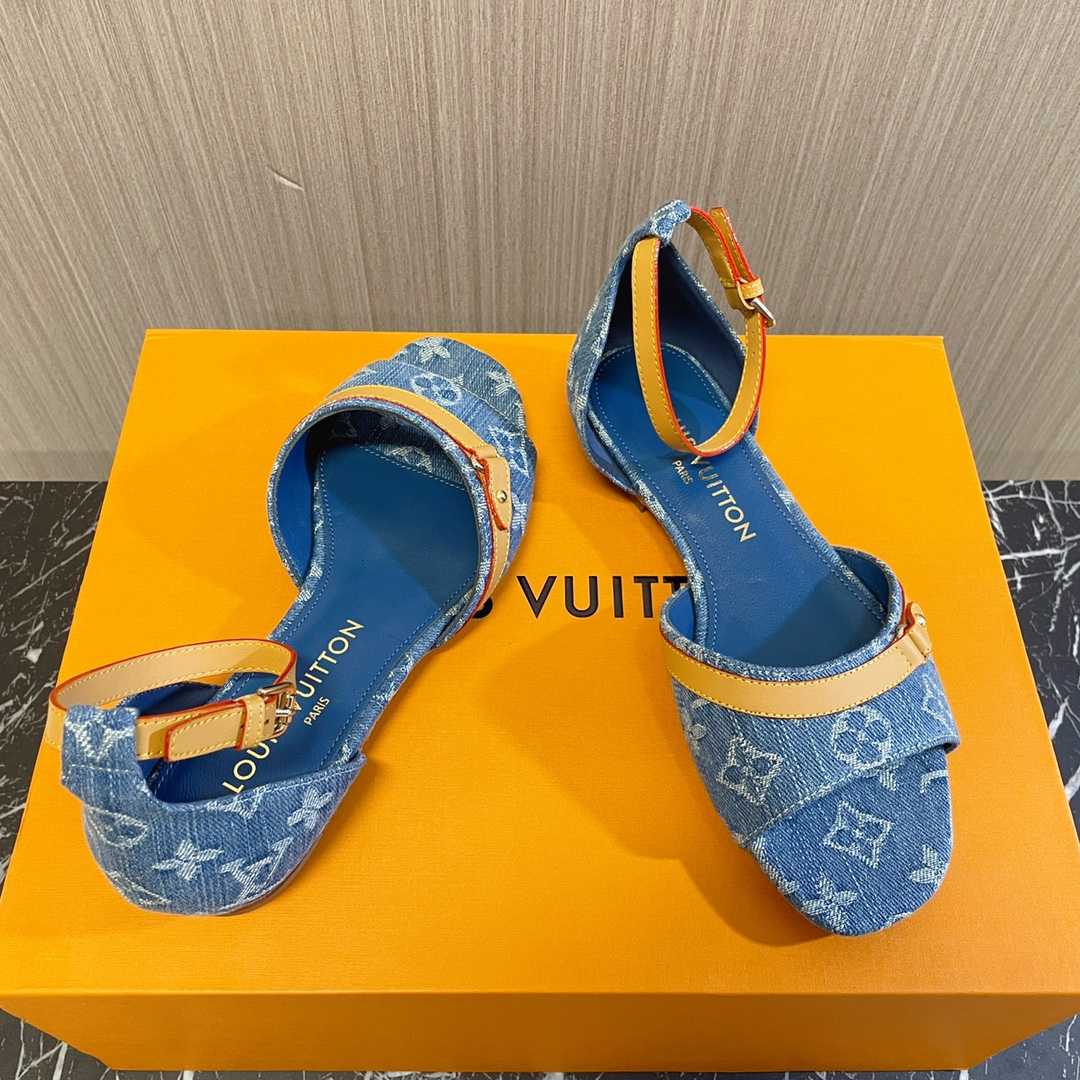 Louis Vuitton Helios Flat Sandal    - FashionPlug
