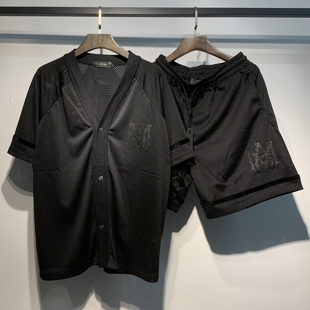 Amiri Baseball Shirt & Shorts - FashionPlug