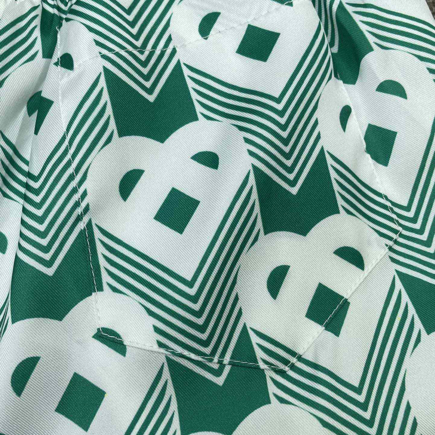 Casablanca Silk Shorts With Drawstring 'Heart Monogram Sport'     CA3483 - FashionPlug