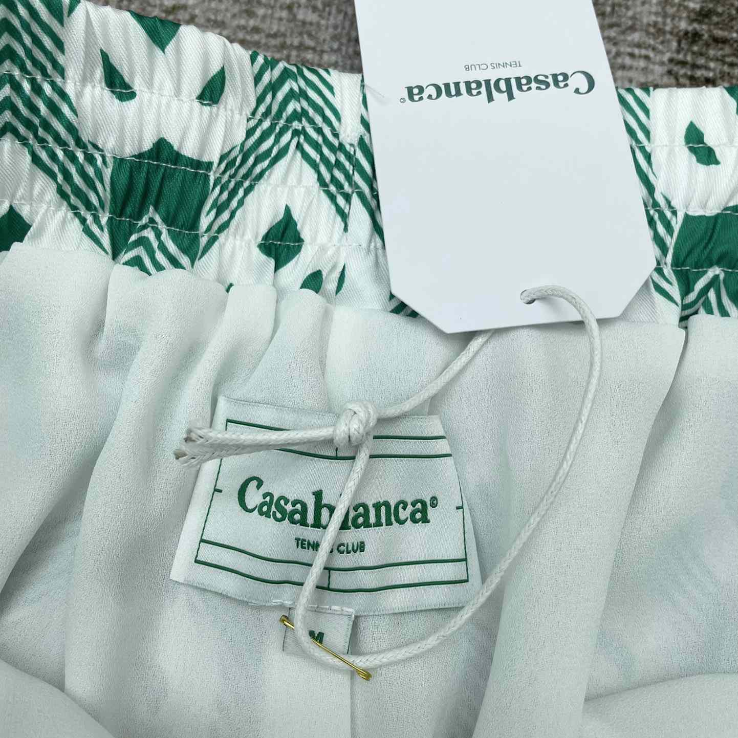 Casablanca Silk Shorts With Drawstring 'Heart Monogram Sport'     CA3483 - FashionPlug