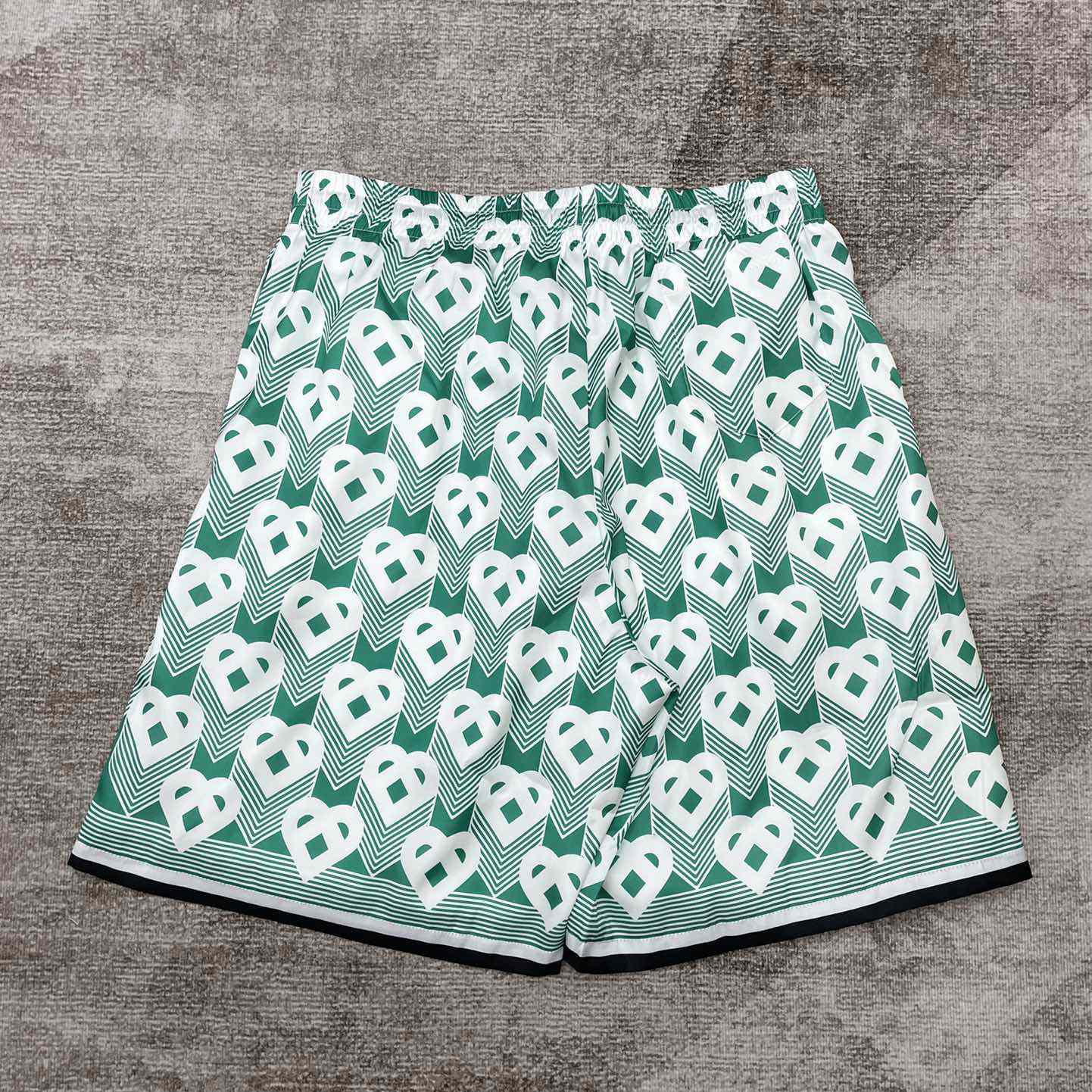 Casablanca Silk Shorts With Drawstring 'Heart Monogram Sport'     CA3483 - FashionPlug