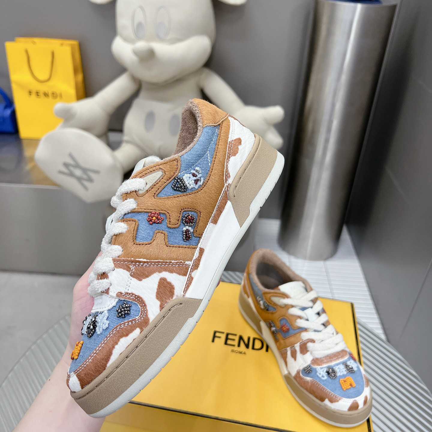Fendi Match 'Cow Print Denim' - FashionPlug