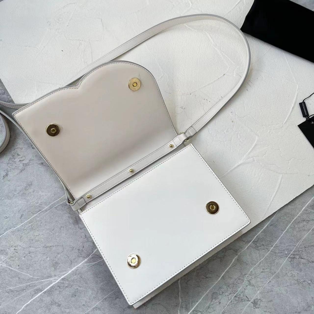 Dolce & Gabbana Calfskin DG Logo Crossbody Bag  (16 x 20 x 5.5cm) - FashionPlug