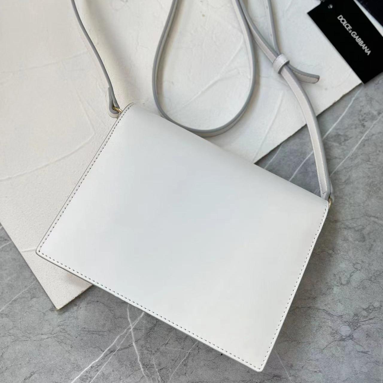 Dolce & Gabbana Calfskin DG Logo Crossbody Bag  (16 x 20 x 5.5cm) - FashionPlug