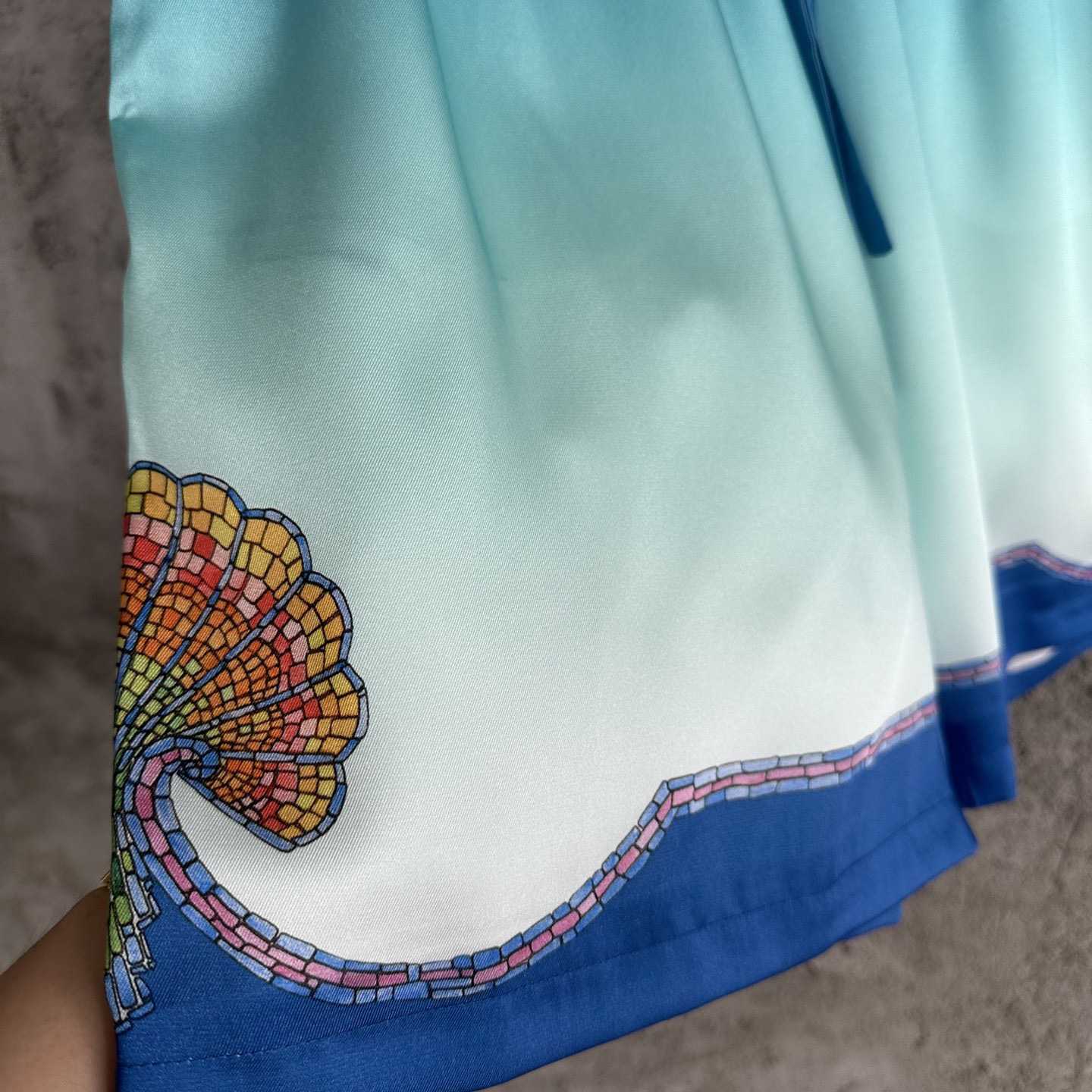 Casablanca Silk Shorts With Drawstring 'Coquillage Color' - FashionPlug