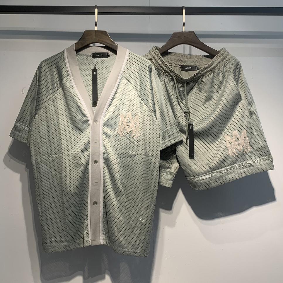 Amiri Baseball Shirt & Shorts - FashionPlug