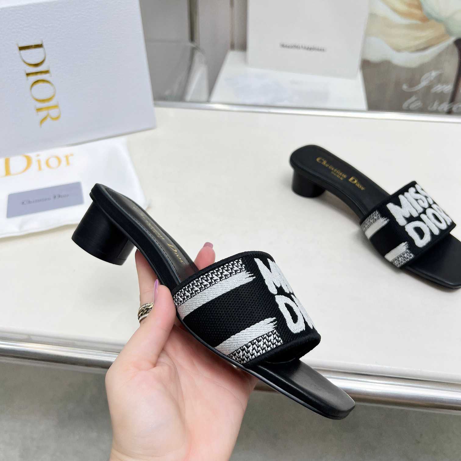 Dior Dway Heeled Slide - FashionPlug