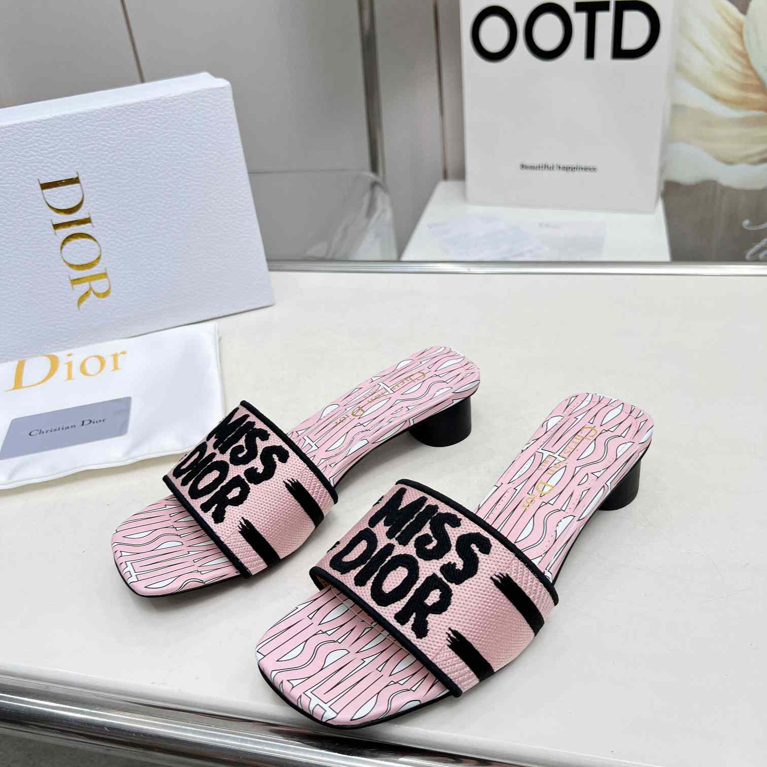 Dior Dway Heeled Slide - FashionPlug