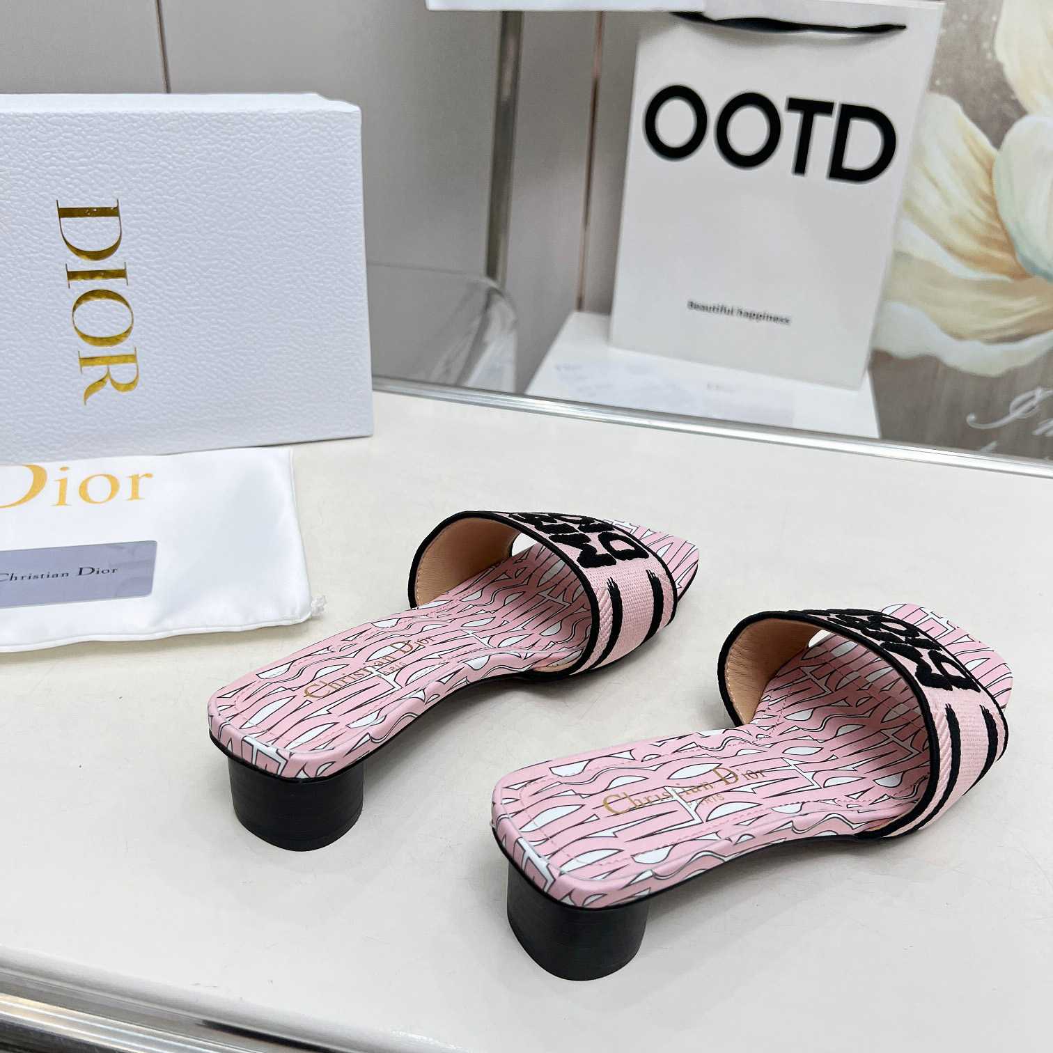 Dior Dway Heeled Slide - FashionPlug