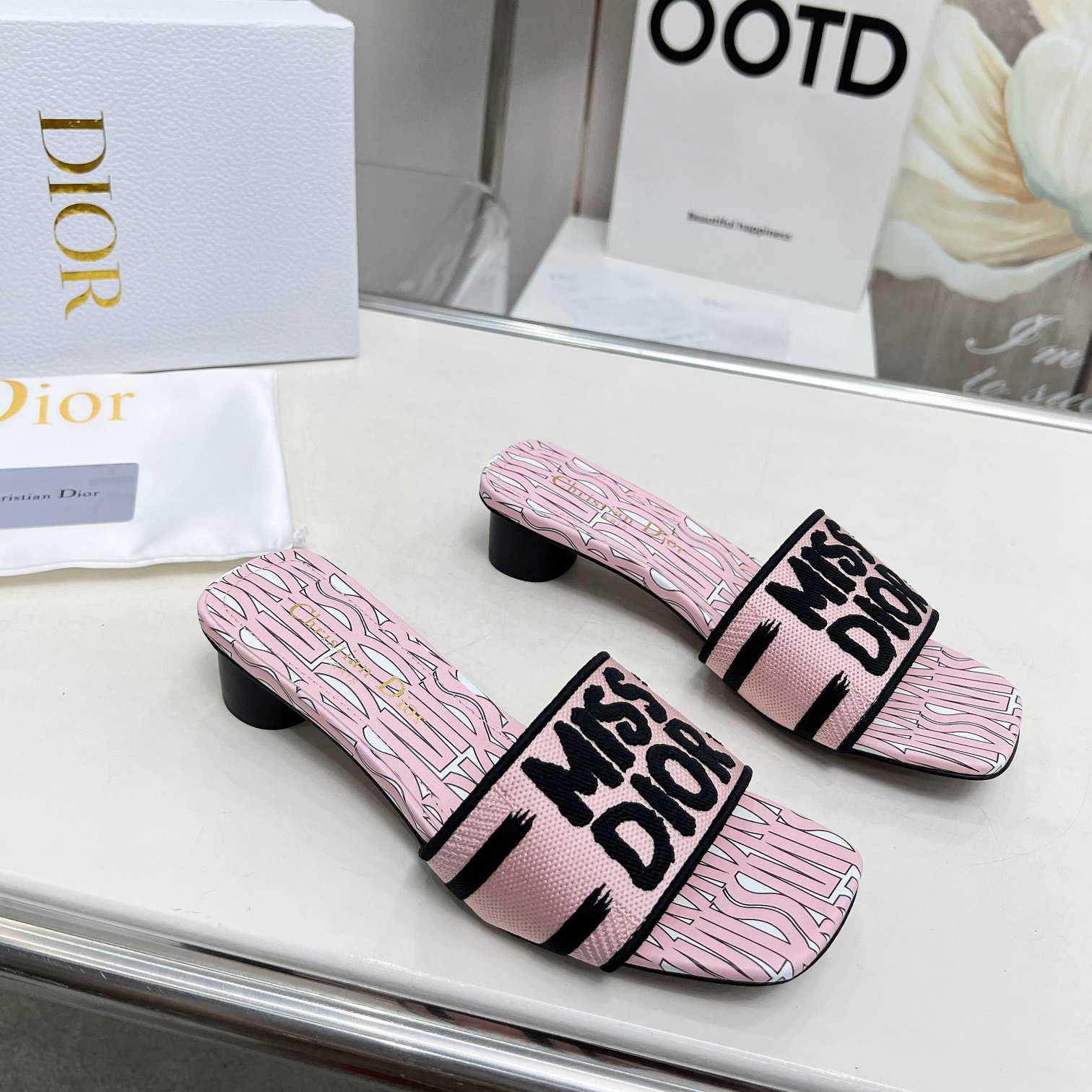 Dior Dway Heeled Slide - FashionPlug