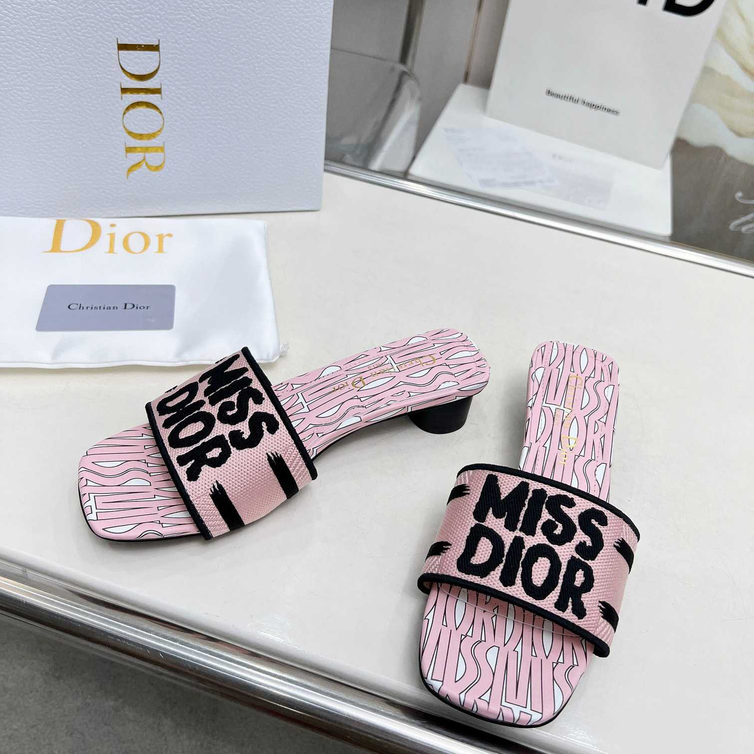Dior Dway Heeled Slide - FashionPlug
