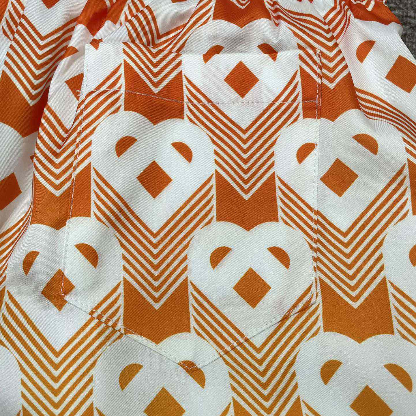 Casablanca Silk Shorts With Drawstring 'Heart Monogram Gradient'   CA3485 - FashionPlug