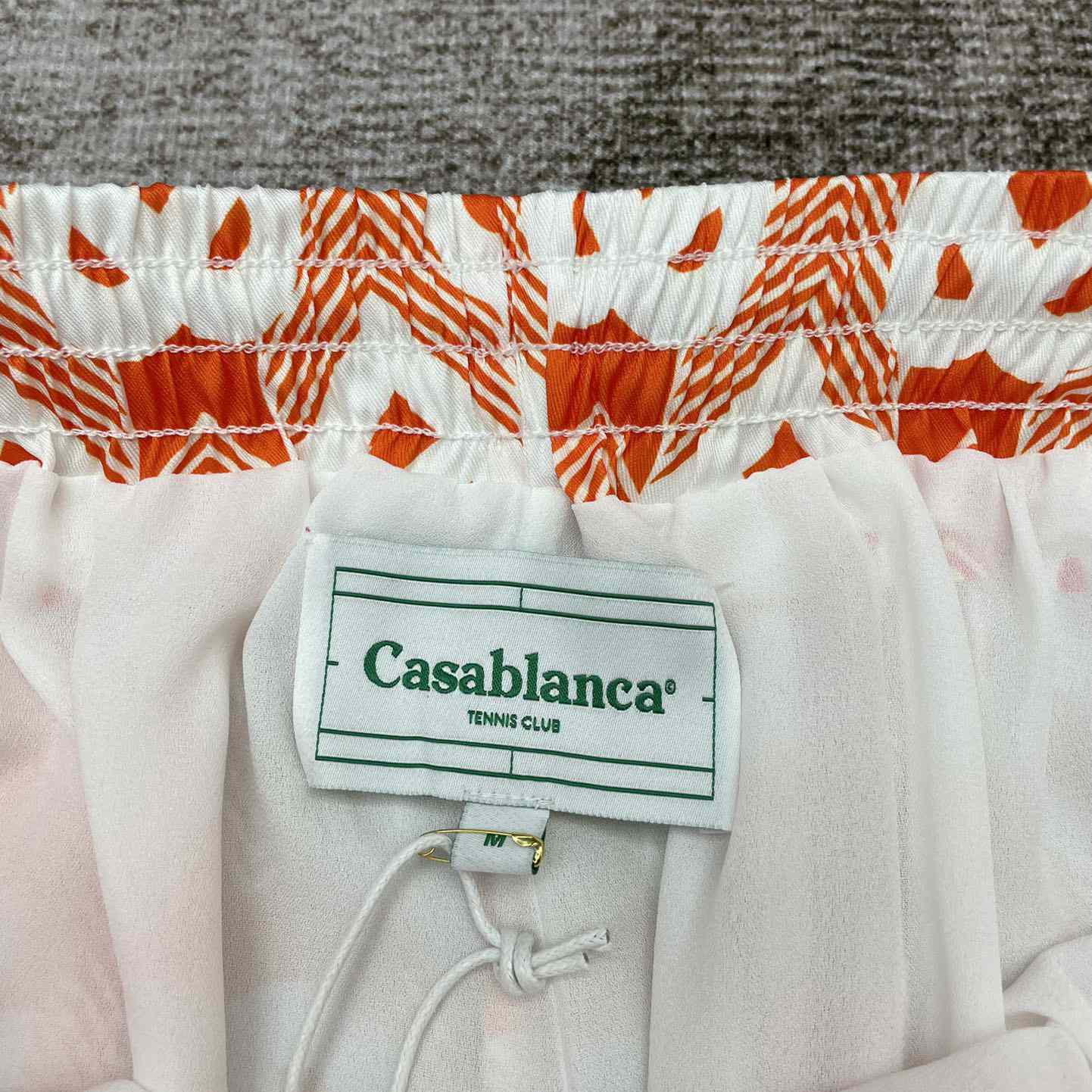 Casablanca Silk Shorts With Drawstring 'Heart Monogram Gradient'   CA3485 - FashionPlug
