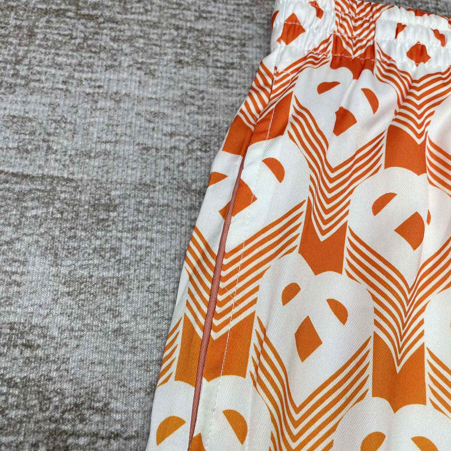 Casablanca Silk Shorts With Drawstring 'Heart Monogram Gradient'   CA3485 - FashionPlug