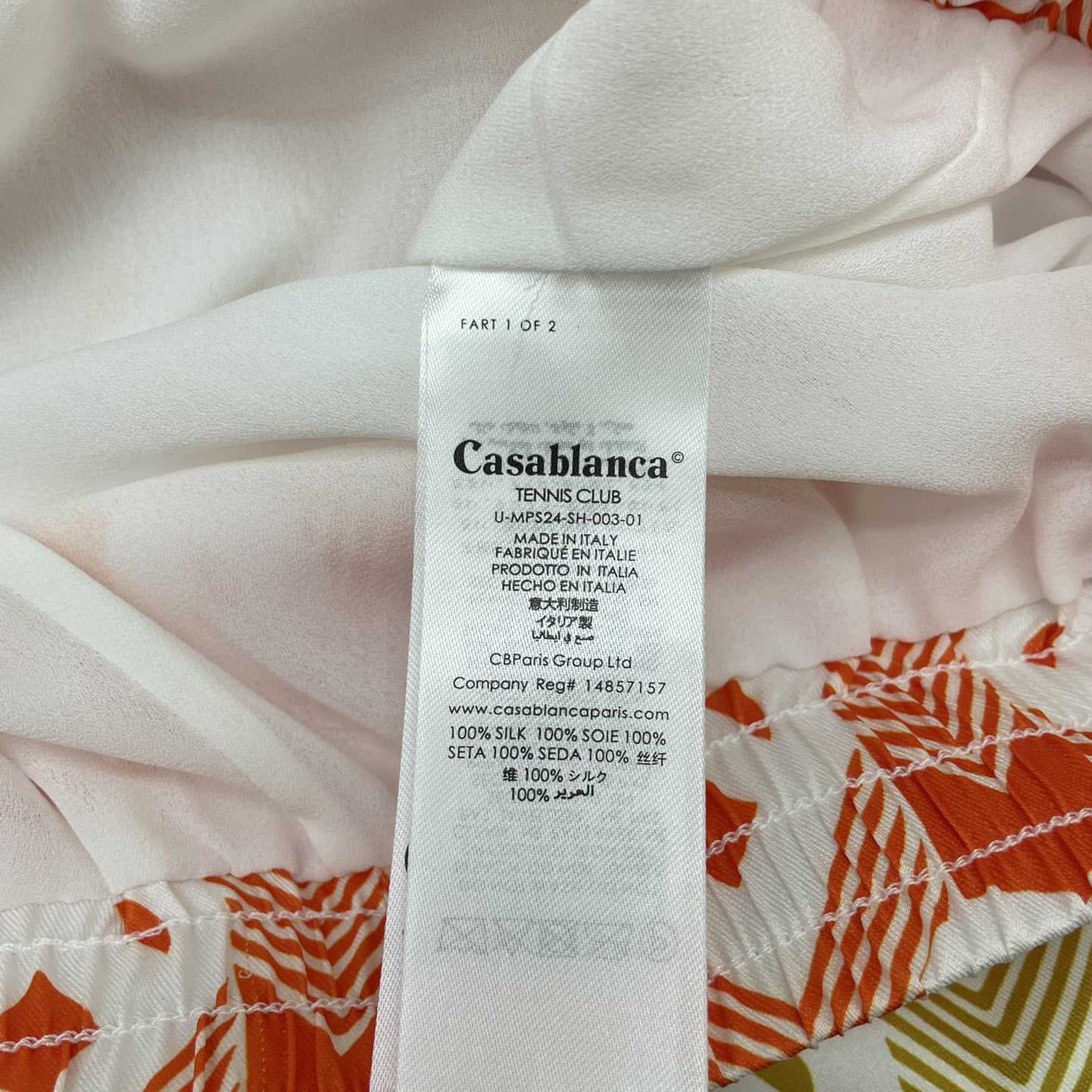 Casablanca Silk Shorts With Drawstring 'Heart Monogram Gradient'   CA3485 - FashionPlug