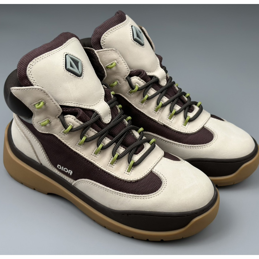 Dior Dean Ankle Boot 'Beige Burgundy' - FashionPlug