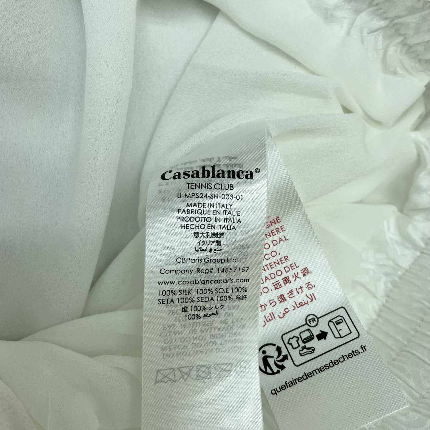 Casablanca Tennis Club Icon Silk Shorts   CA3481 - FashionPlug