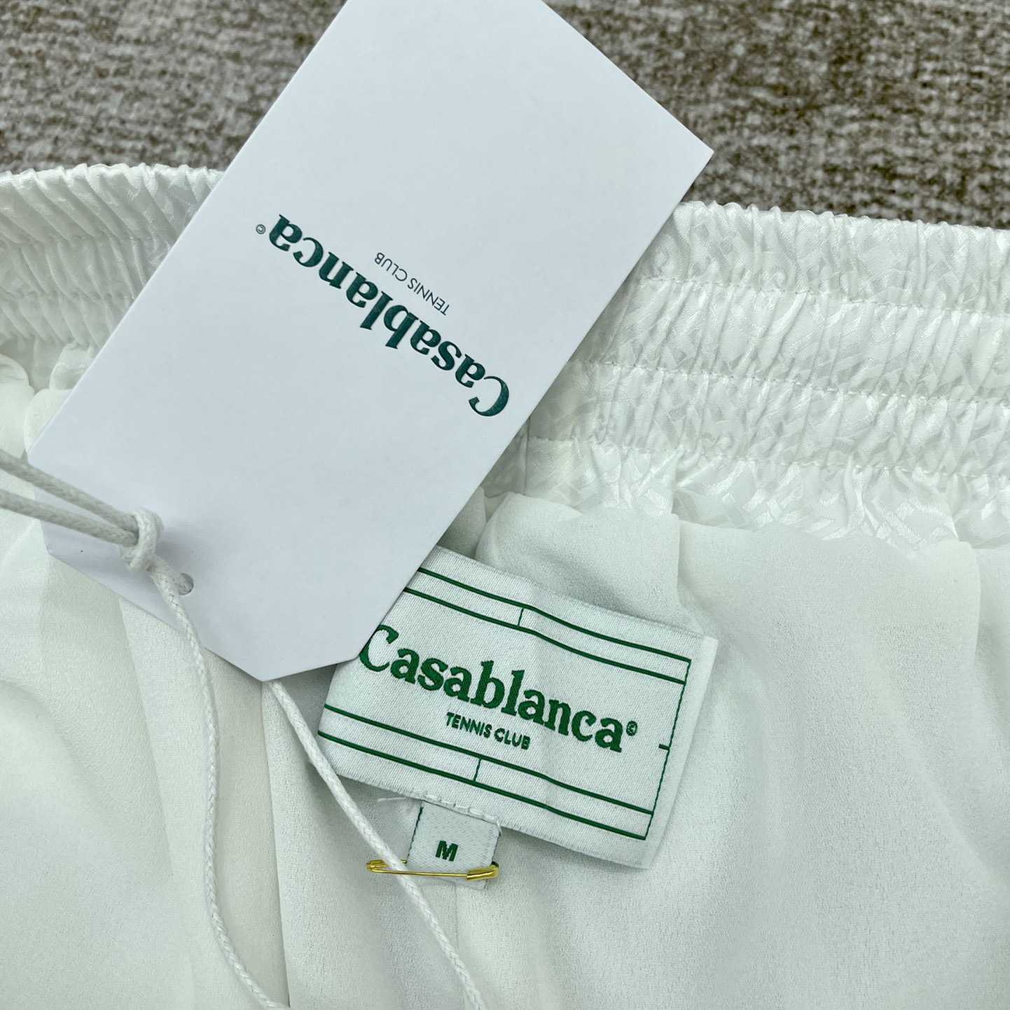Casablanca Tennis Club Icon Silk Shorts   CA3481 - FashionPlug