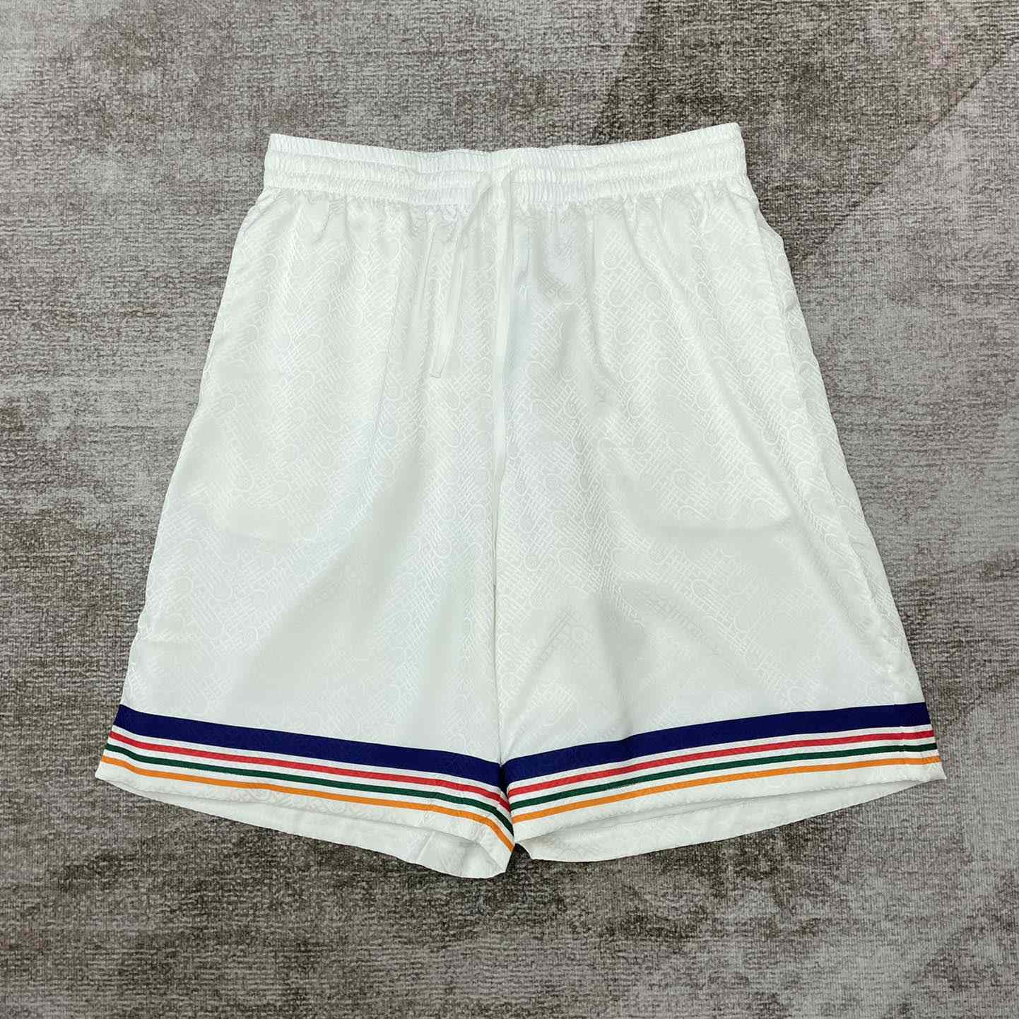 Casablanca Tennis Club Icon Silk Shorts   CA3481 - FashionPlug