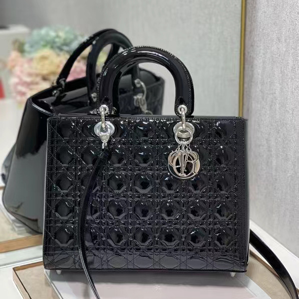 Dior Lady Dior Large Top Handle Bag  (32-25-11cm) - FashionPlug