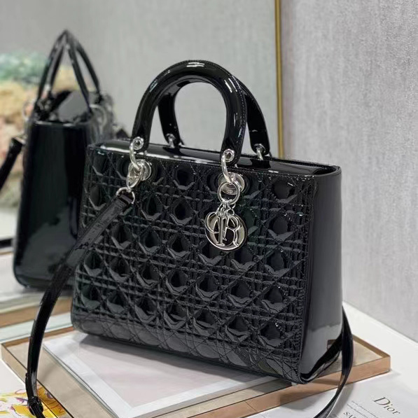Dior Lady Dior Large Top Handle Bag  (32-25-11cm) - FashionPlug