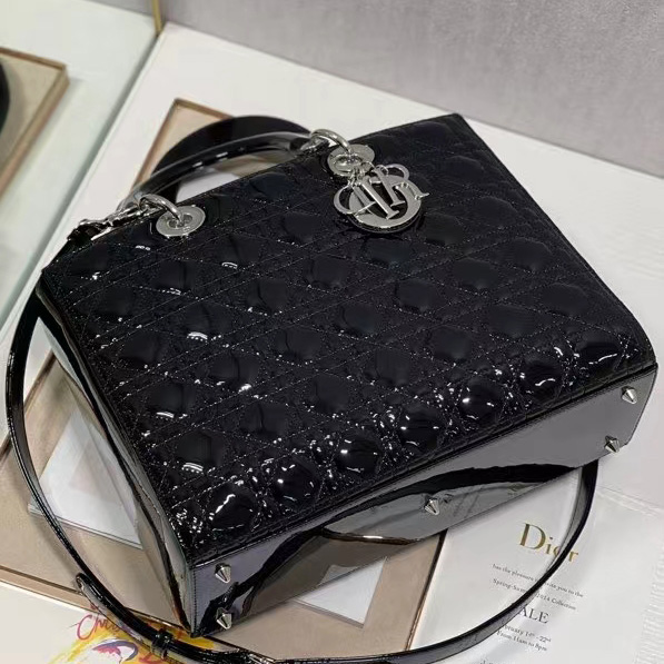 Dior Lady Dior Large Top Handle Bag  (32-25-11cm) - FashionPlug