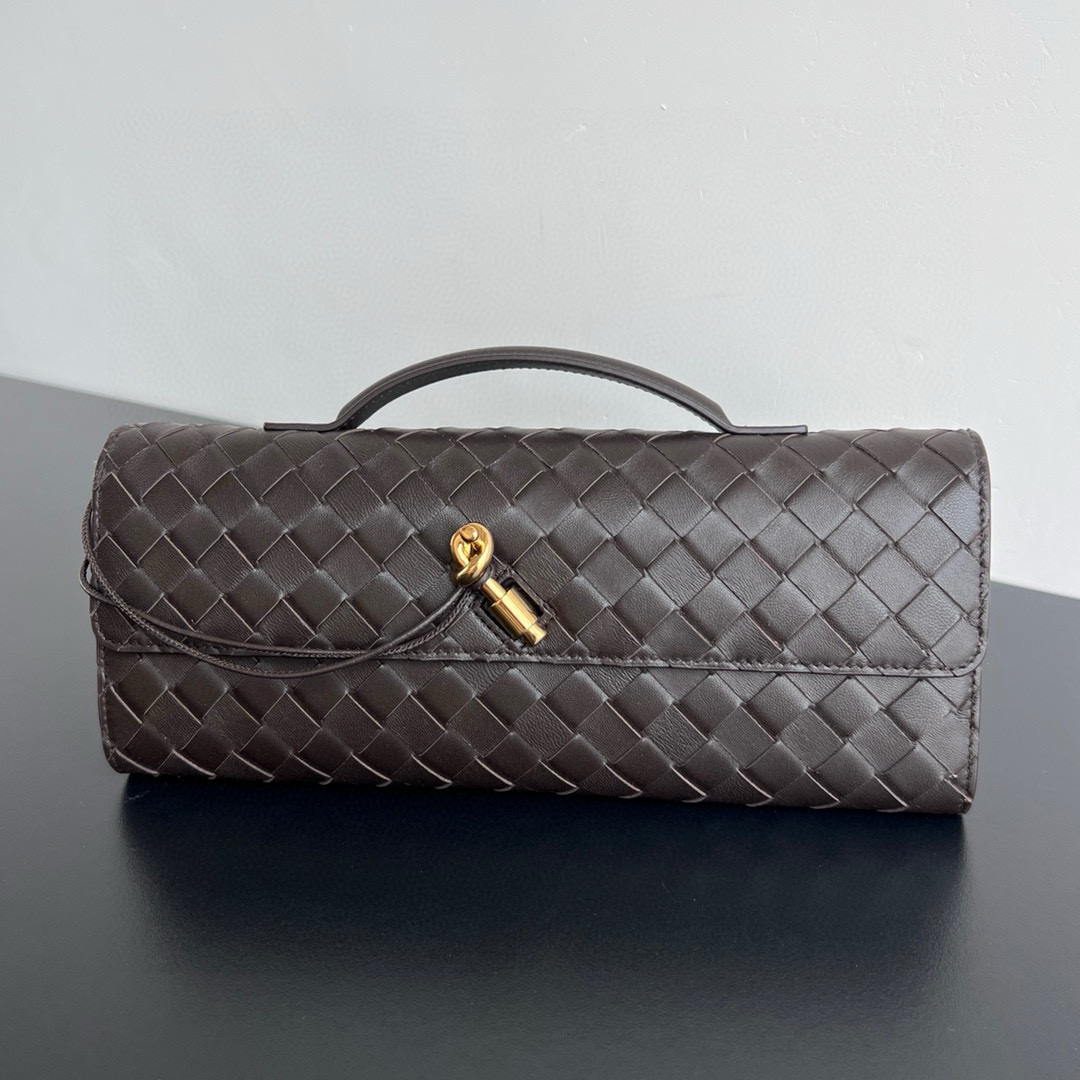 Bottega Veneta Long Clutch Andiamo With Handle - FashionPlug