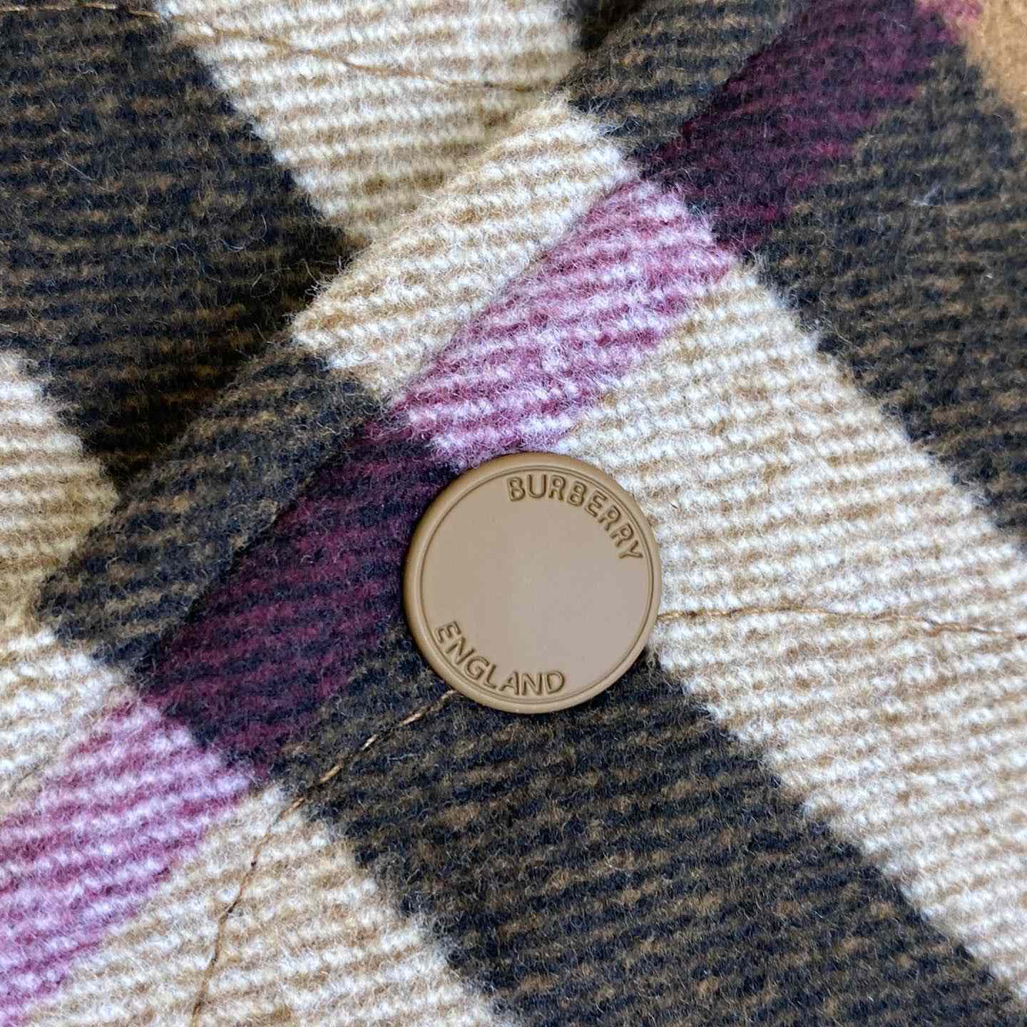Burberry Check Wool Blend Bomber Jacket - FashionPlug