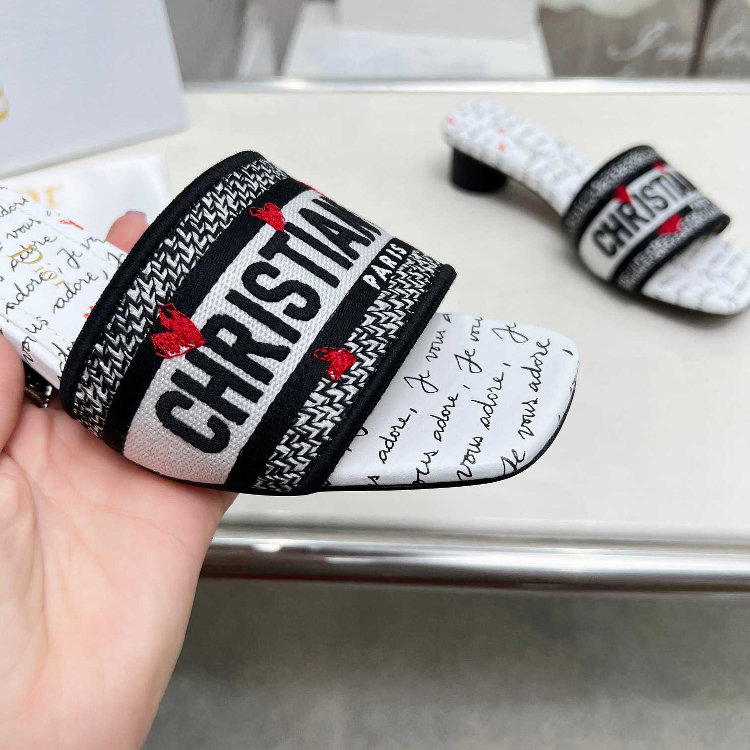Dior Dway Heeled Slide - FashionPlug
