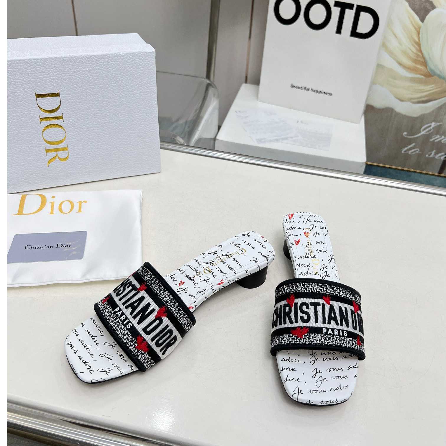 Dior Dway Heeled Slide - FashionPlug