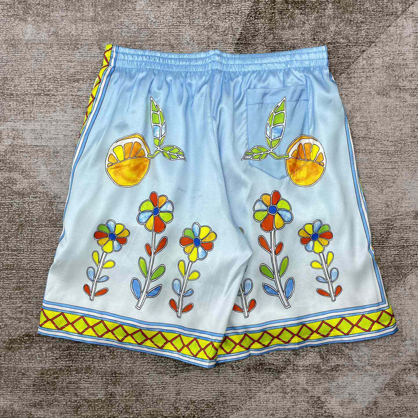 Casablanca Silk Shorts With Drawstrings    CA3487 - FashionPlug