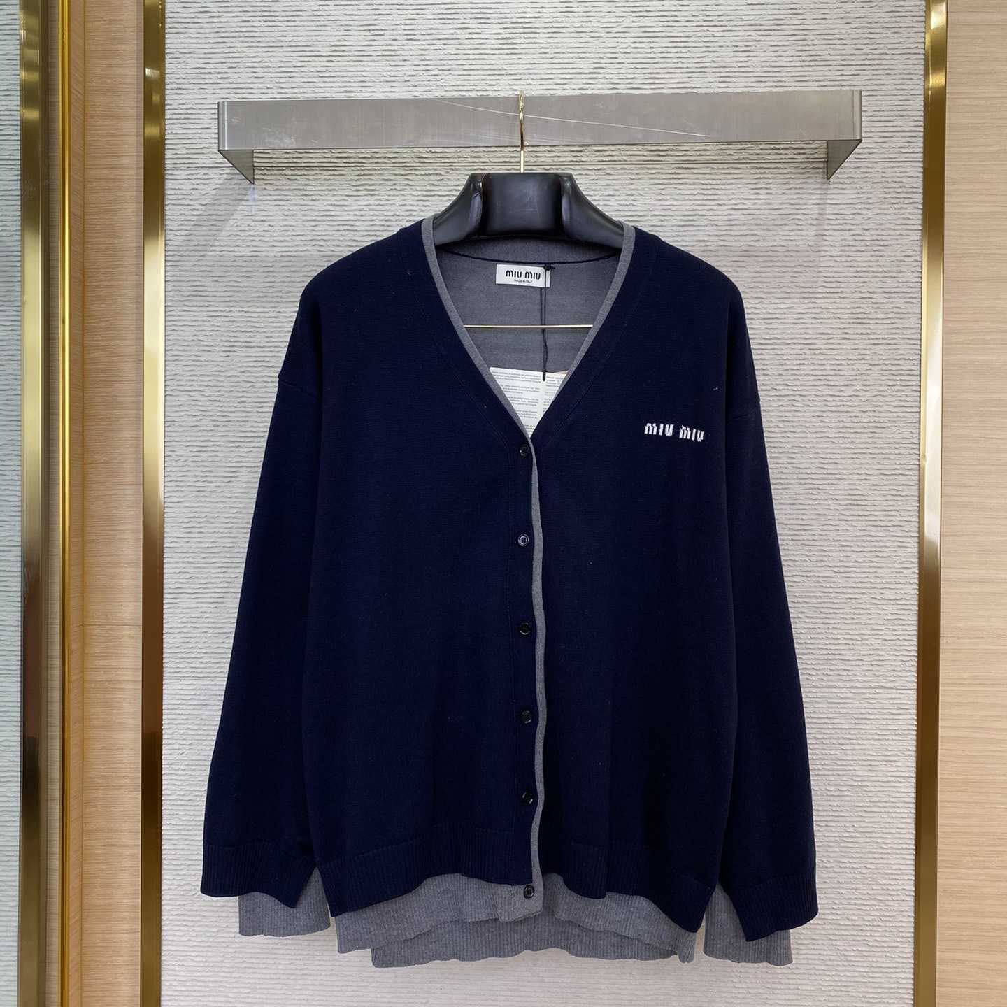 Miu Miu Silk Cashmere Cardigan Sweater - FashionPlug