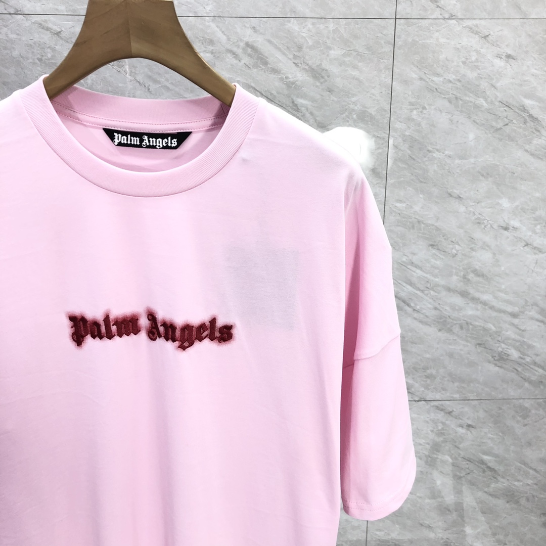 Palm Angels Neon Logo T-Shirt  - FashionPlug