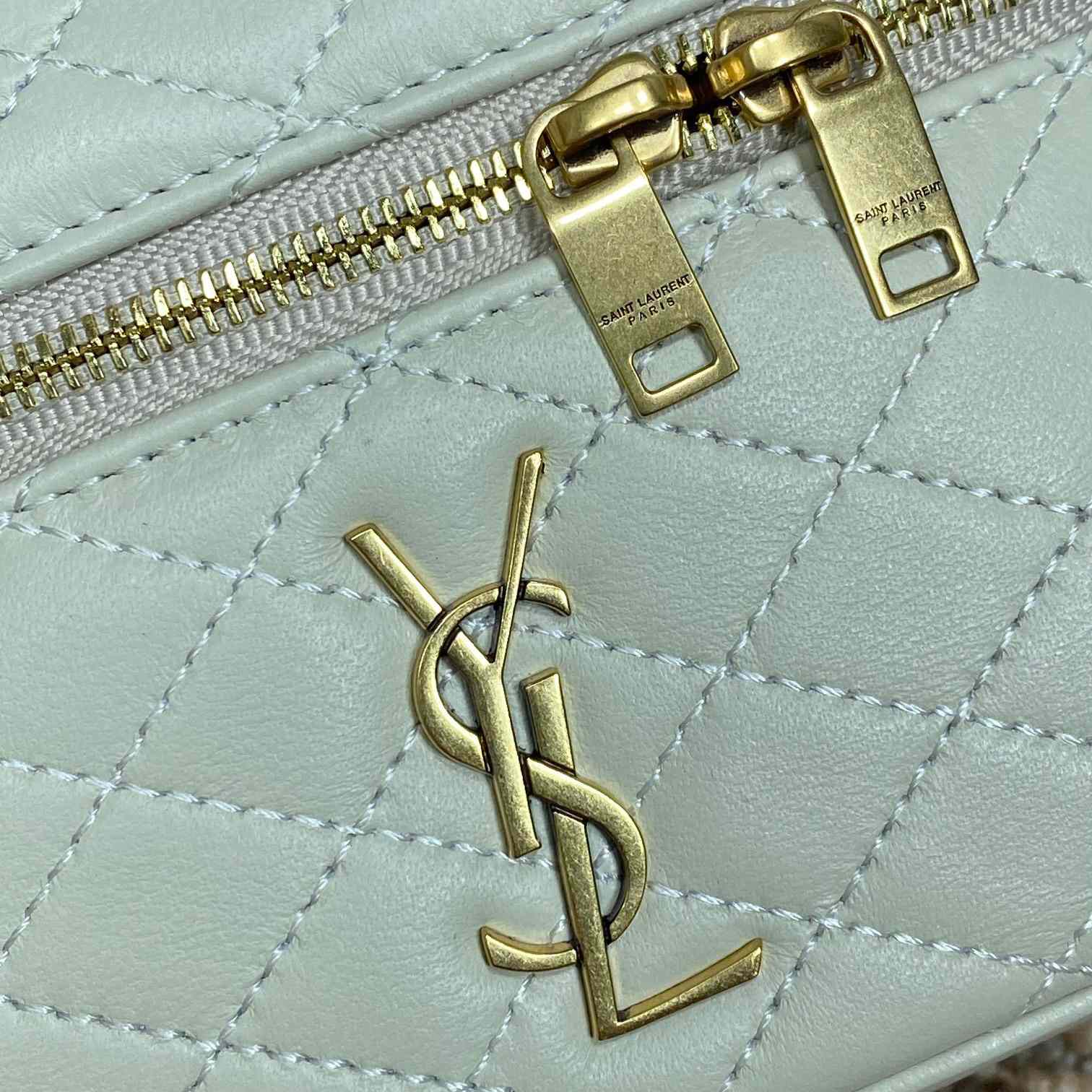 Saint Laurent Gaby Vanity Bag In Lambskin - FashionPlug