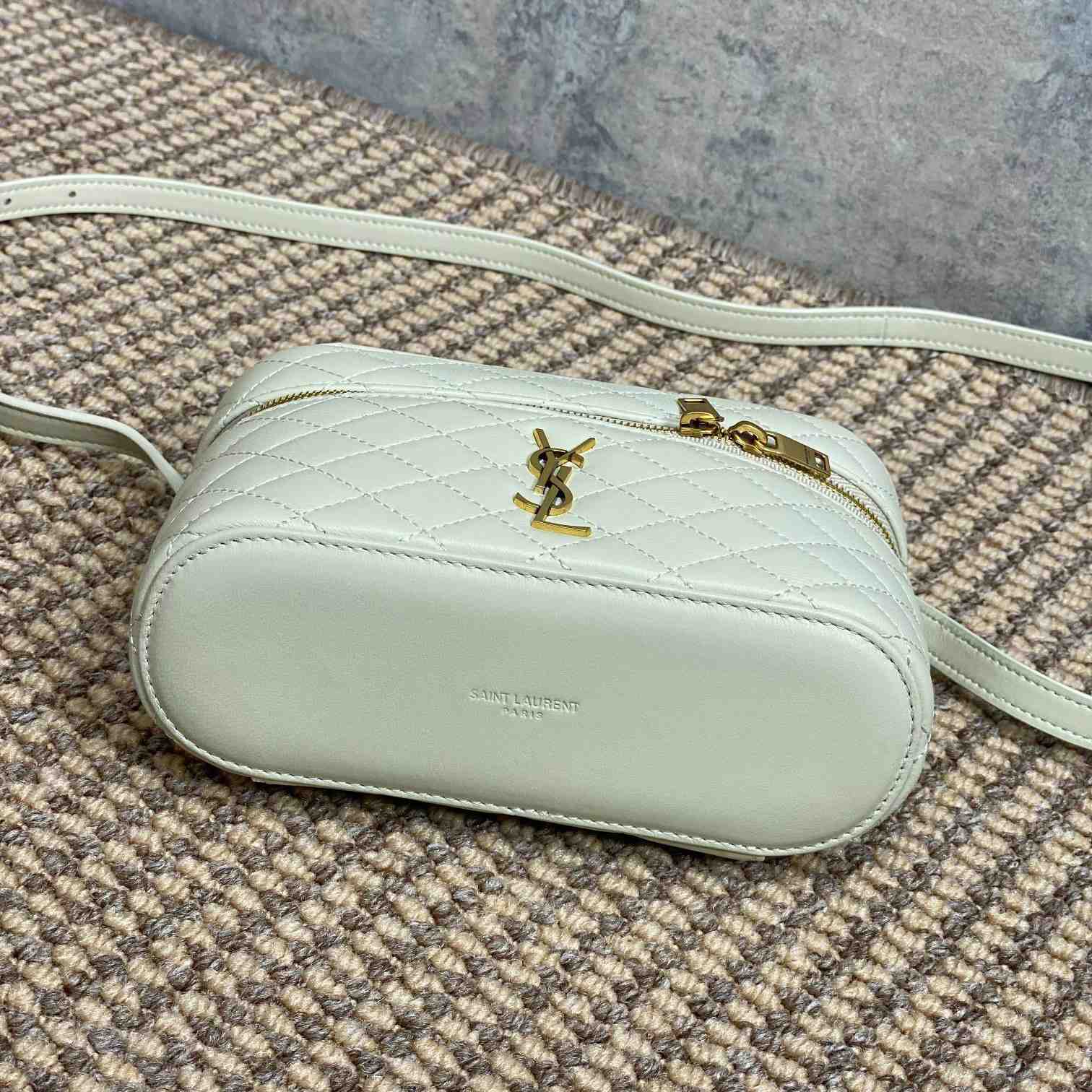 Saint Laurent Gaby Vanity Bag In Lambskin - FashionPlug