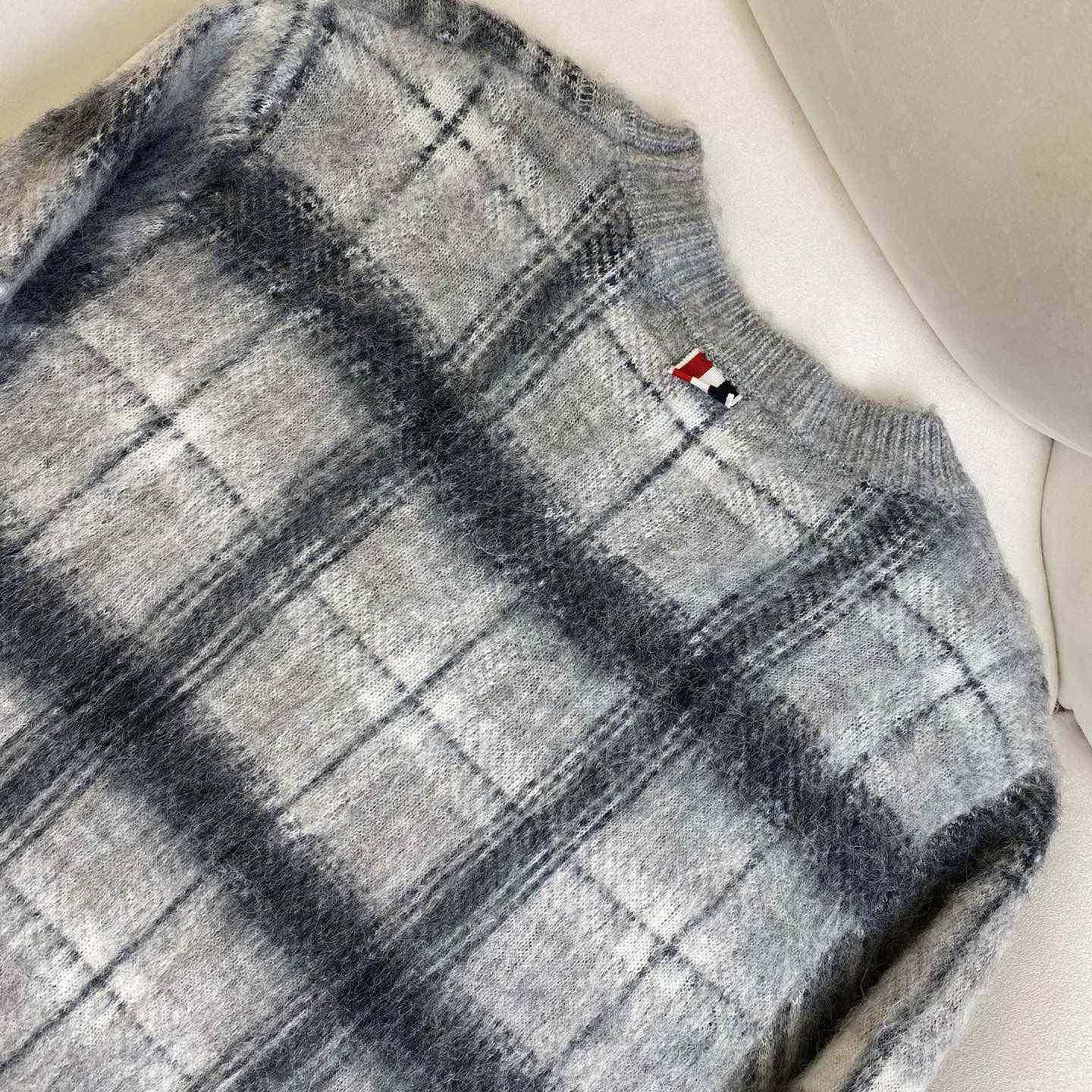 Thom Browne Jacquard-knit Mohair-blend Sweater - FashionPlug