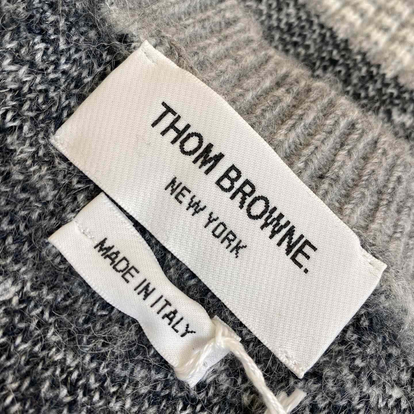 Thom Browne Jacquard-knit Mohair-blend Sweater - FashionPlug