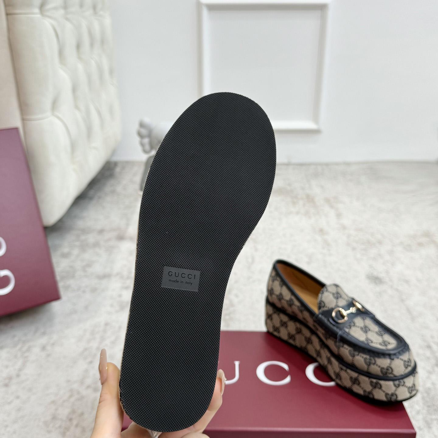 Gucci Women's Horsebit Wedge Loafer - FashionPlug