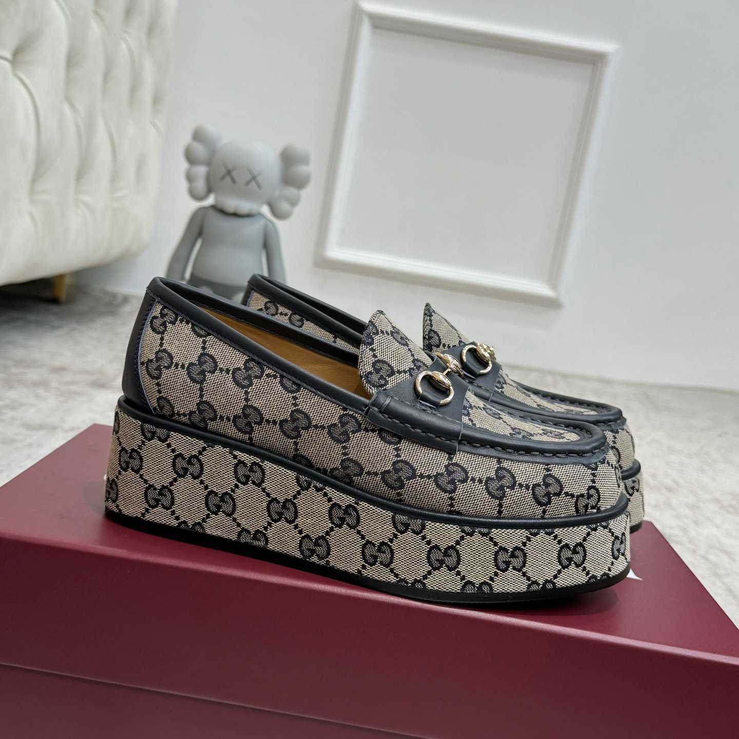 Gucci Women's Horsebit Wedge Loafer - FashionPlug